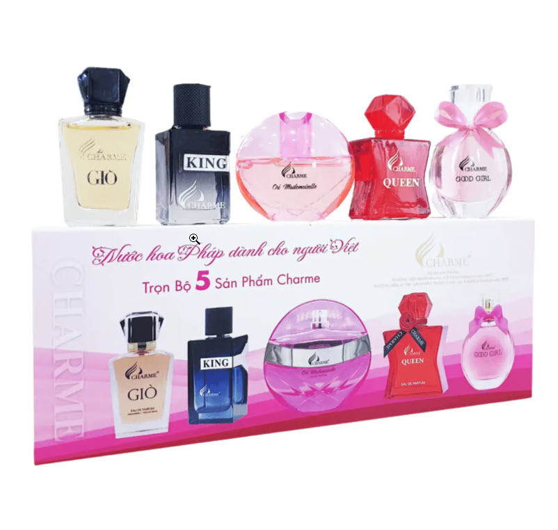 Set Nước Hoa Charme Mini (5 chai x 10ml)