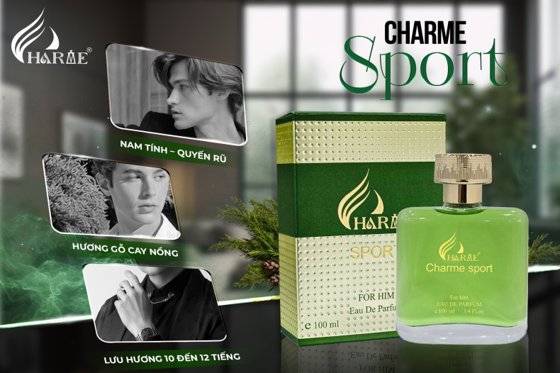 Nguồn sỉ nước Hoa Charme Sport 100ml Mùi Nam - Nguồn Sỉ Mỹ Phẩm