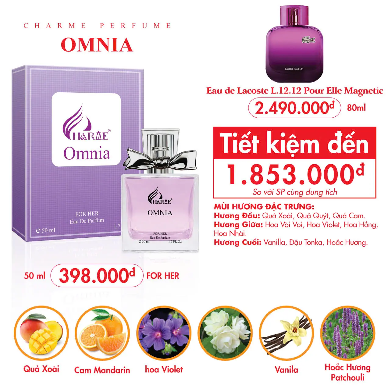 Nước Hoa Nữ Charme Omnia 50ml – EDP