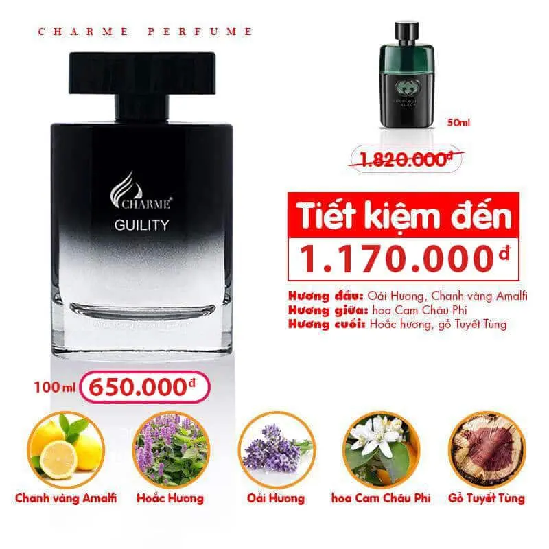 Nước Hoa Nam Charme Guility 100ml – EDP